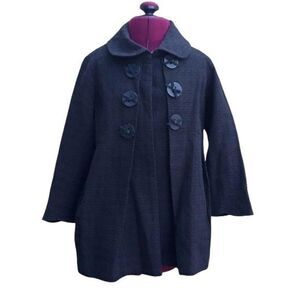 Nick & Mo Coat Military Peacoat Cotton Puritan Collar Black M Academia Steampunk